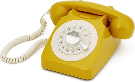 bol.com | GPO Retro Vaste Telefoon Retro Vaste Telefoon Draaischijf -  Mosterd Geel