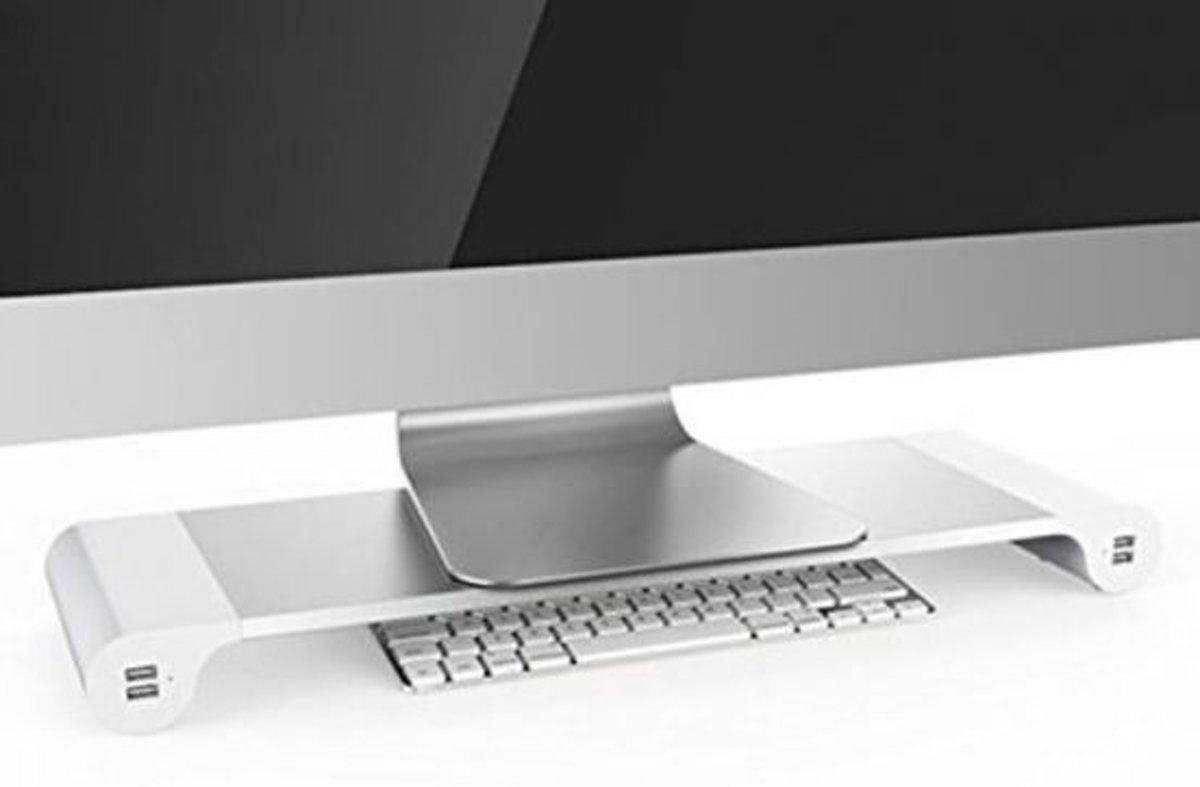 Monitorstandaard Soundlogic Spacebar met 4 USB laadpunten / Macbook / iMac