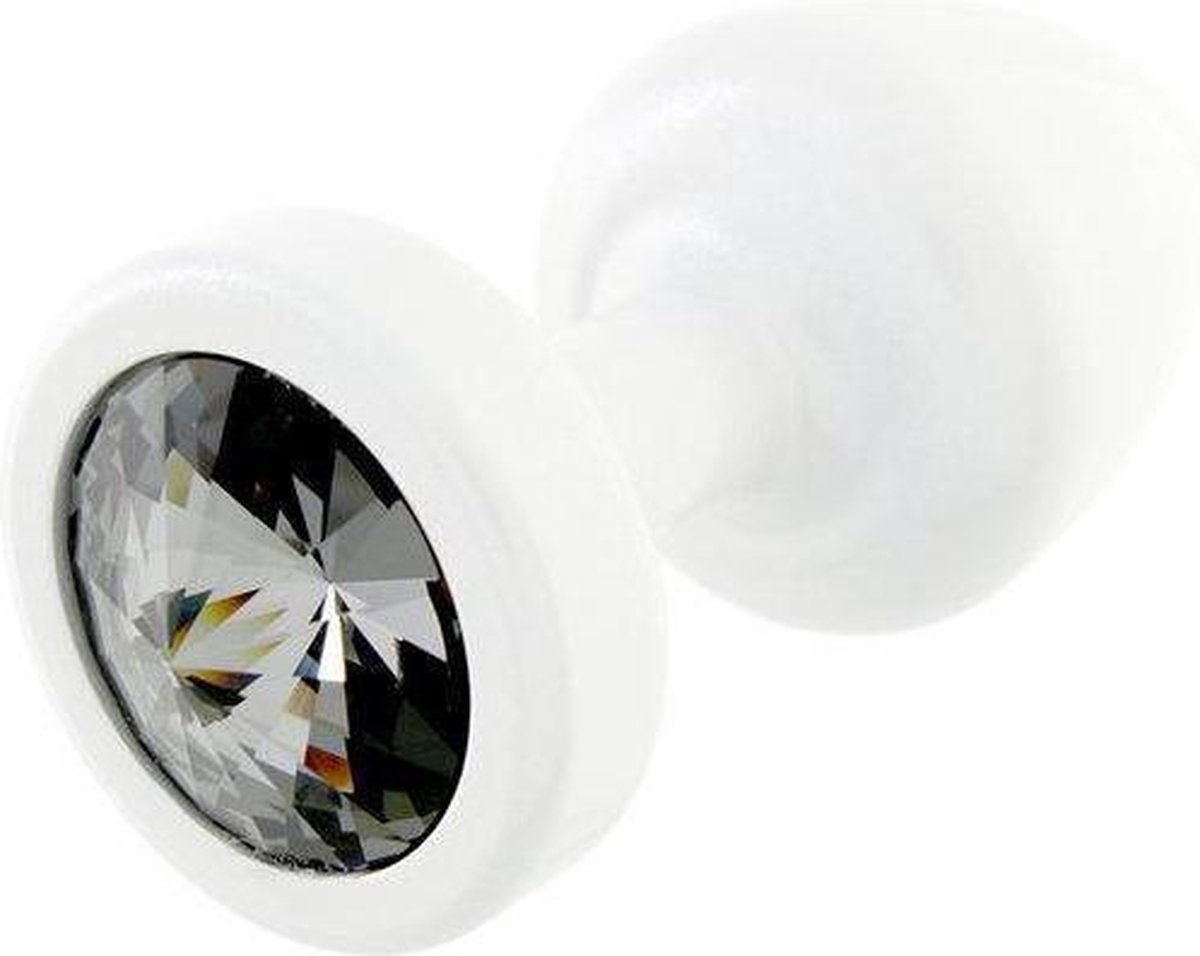 Goedkoopste DiogolbuttplugJEWELL buttplug ROUND WHITE 25MM