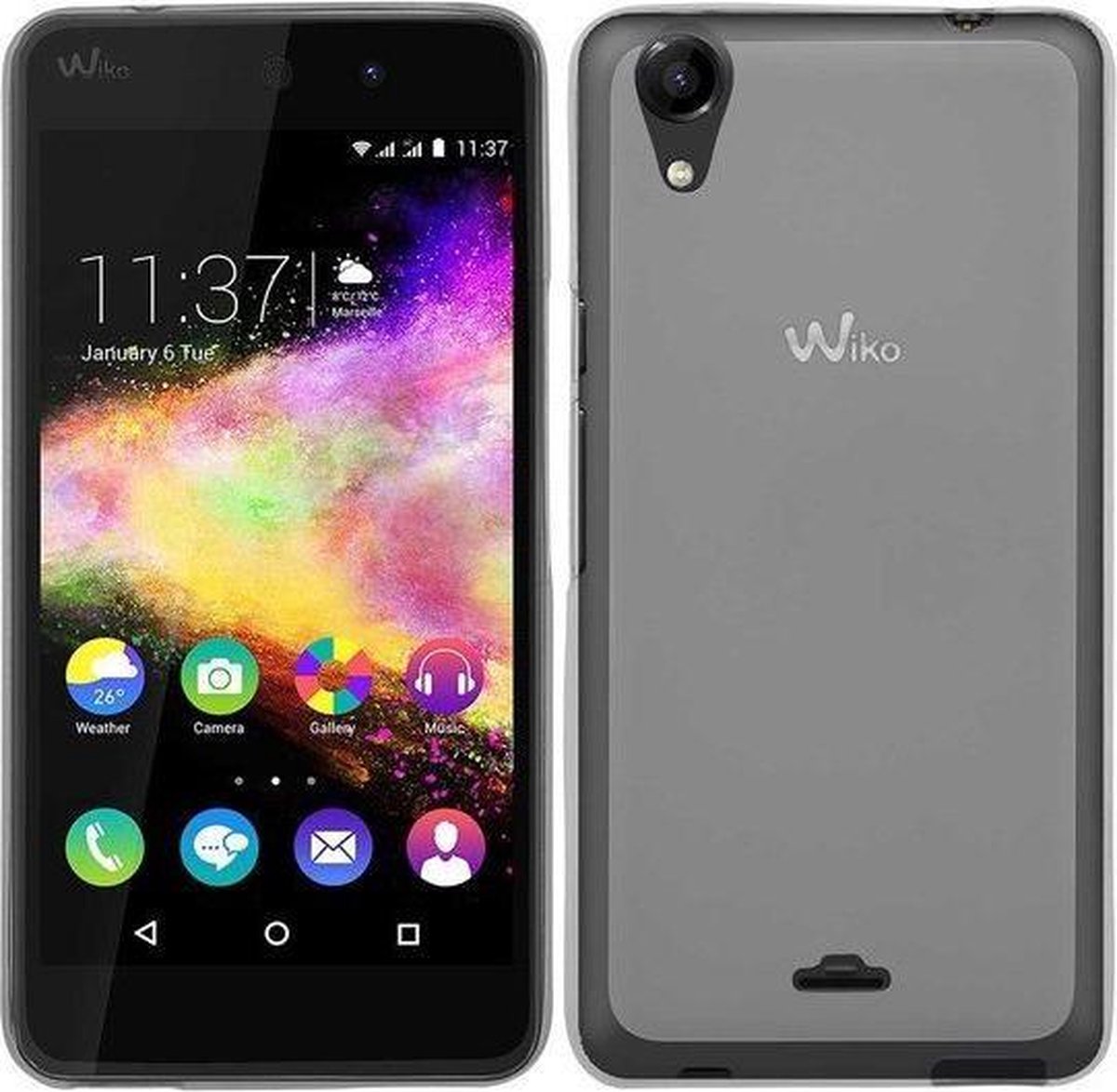 Transparant TPU Telefoonhoesje voor de Wiko Rainbow UP 4G