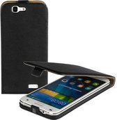 Lelycase Zwart Huawei Ascend G7 Eco Leather Flip case Telefoonhoesje