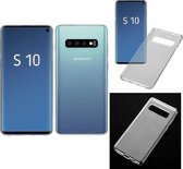 Pearlycase Transparant Backcover TPU Siliconen Softcase Hoesje Geschikt voor Samsung Galaxy S10 plus