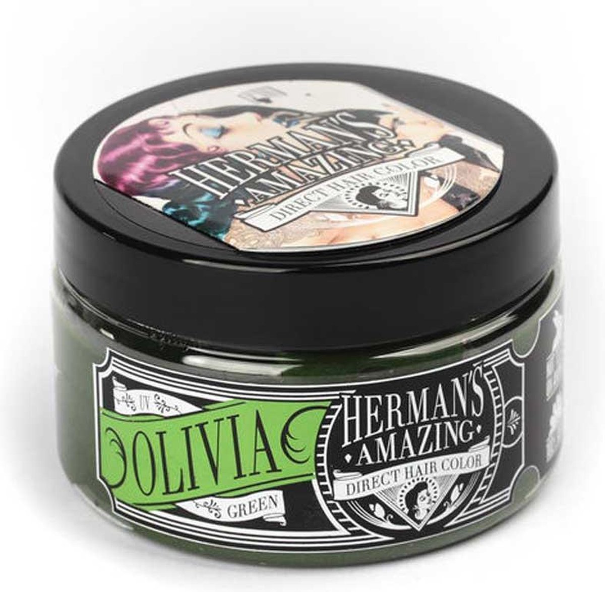 Hermans Amazing Haircolor - Olivia Green UV Semi permanente haarverf - Groen
