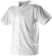 Alleson Athletic Full Button Lightweight Baseball Jersey - White - M