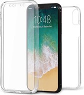 Hoesje geschikt voor Apple iPhone Xs / X - Siliconen TPU + Screenprotector Transparant voor Volledige 360 Graden Bescherming - Gel Case van iCall
