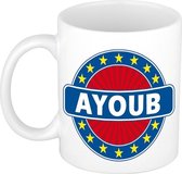 Ayoub naam koffie mok / beker 300 ml  - namen mokken