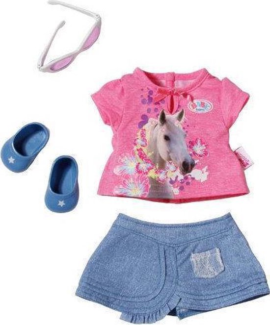 BABY born Jeans Outfit met Roze TShirt Poppenkleertjes