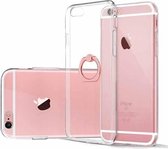 Transparant Hoesje voor Apple iPhone 6s / 6 Soft TPU Gel Siliconen Case met Ring Grip Rose Goud - van iCall