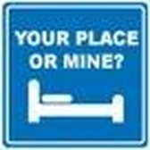 verkeersbord - Your place or mine?