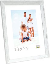 fotokader in wit met zilverkleurig biesje