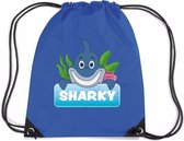 Sharky le requin sac à dos / sac de sport avec cordon de serrage - bleu - 11 litres - pour enfants