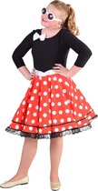 Minnie Mouse kostuum kinderen - Rock 'n roll meisjes kleding maat 140