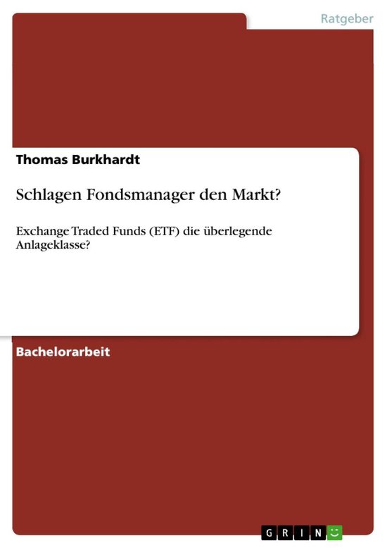 Schlagen Fondsmanager den Markt?: Exchange Traded Funds (ETF ... - cover