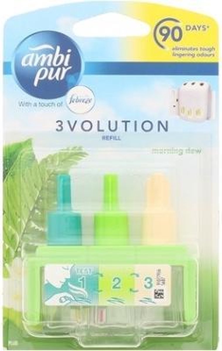 Ambi Pur 3volution - Electric Luchtverfrisser Navulling Morning Dew 20 ml