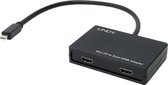 LINDY 41732 Mini-displayport / HDMI Converter [1x Mini-DisplayPort stekker - 2x HDMI-bus] Zwart
