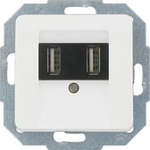 KOPP serie MILANO - Dubbel USB-stopcontact - Inbouw  - Wit