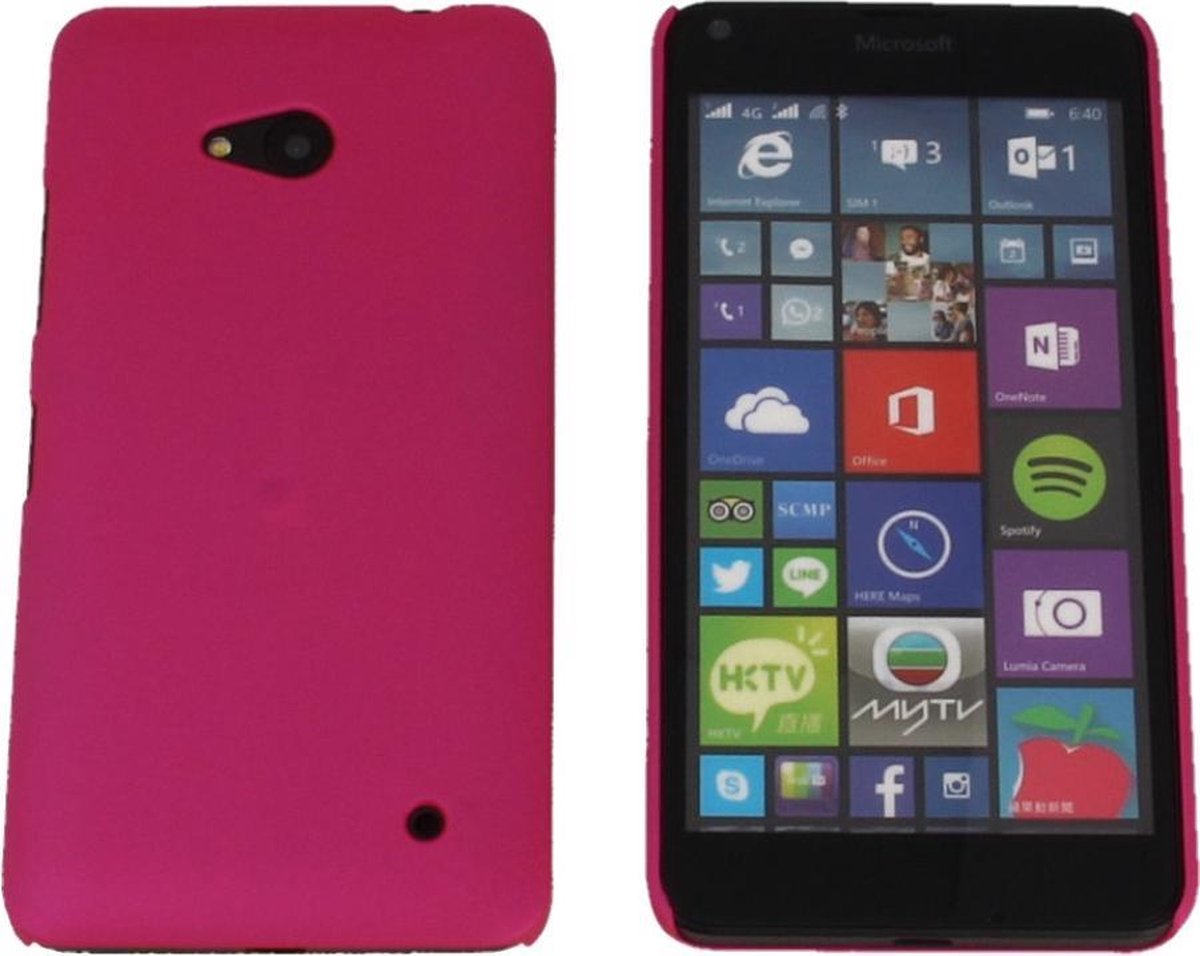 Microsoft Lumia 640 Hard Case Hoesje Donker Roze Dark Pink