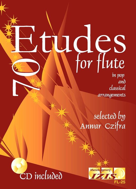70 ETUDES, voor dwarsfluit. Boek + 70 tracks audio-begeleiding (zowel download online als op CD). - Bladmuziek, fluit, etuden, oefeningen, toonladders, lesboek, leerboek, methode, play-along, muziekboek.
