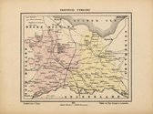 Historische kaart, plattegrond van de Provincie Utrecht uit 1867 door Kuyper van Kaartcadeau.com