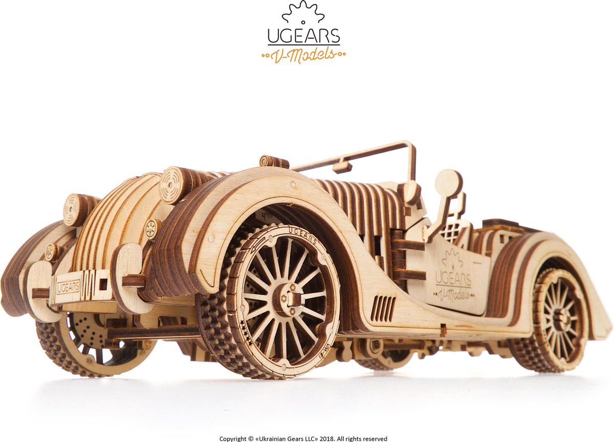 UGEARS Houten 3D Model - Roadster VM-01 — afbeelding 13