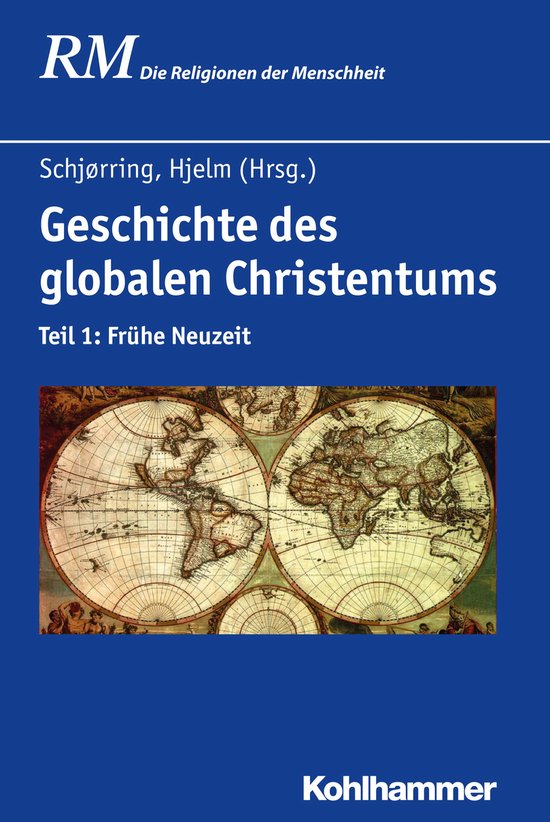 Titelpagina van 'Geschichte des globalen Christentums' met een oude wereldkaart.
