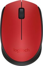 Logitech M171 - Draadloze Muis - Geschikt voor PC/Mac - Inclusief USB Mini Receiver - Rood