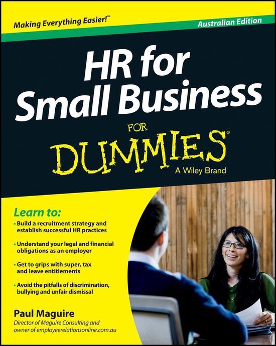 HR For Small Business For Dummies - Australia - cover