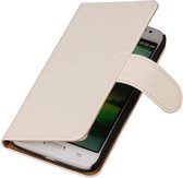 Huawei Ascend G6 4G Effen Wit - Book Case Wallet Cover Hoesje