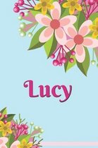 Lucy Personalized Blank Lined Journal Notebook
