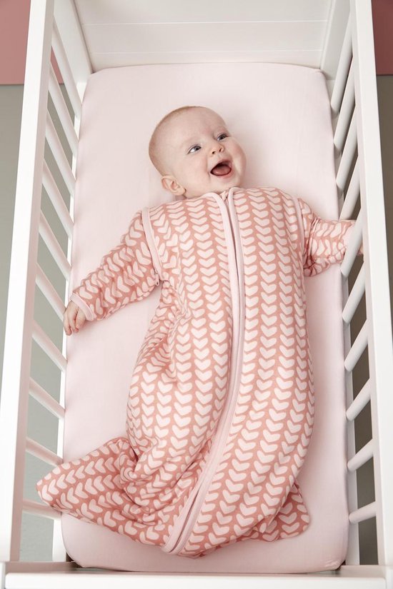 Meyco Knitted Heart Slaapzak met afritsbare mouw - 70 cm