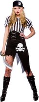 Generik Verkleedkleding Piraat Sally Zwart Wit - XS