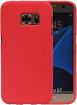 Sand Look TPU Hoesje voor Galaxy S7 G930F Rood