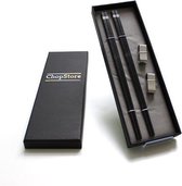 Chopstore - Uzen Silver chopsticks in luxe cadeauverpakking