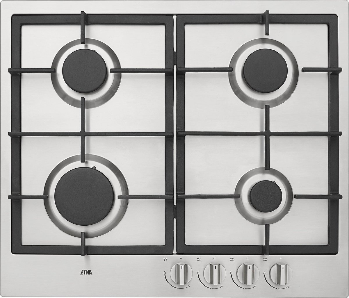 Etna KG859RVSA Gas inbouwkookplaat Rvs