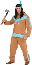WIDMANN - Bruin en blauw indianenkostuum voor mannen - Medium - Volwassenen kostuums