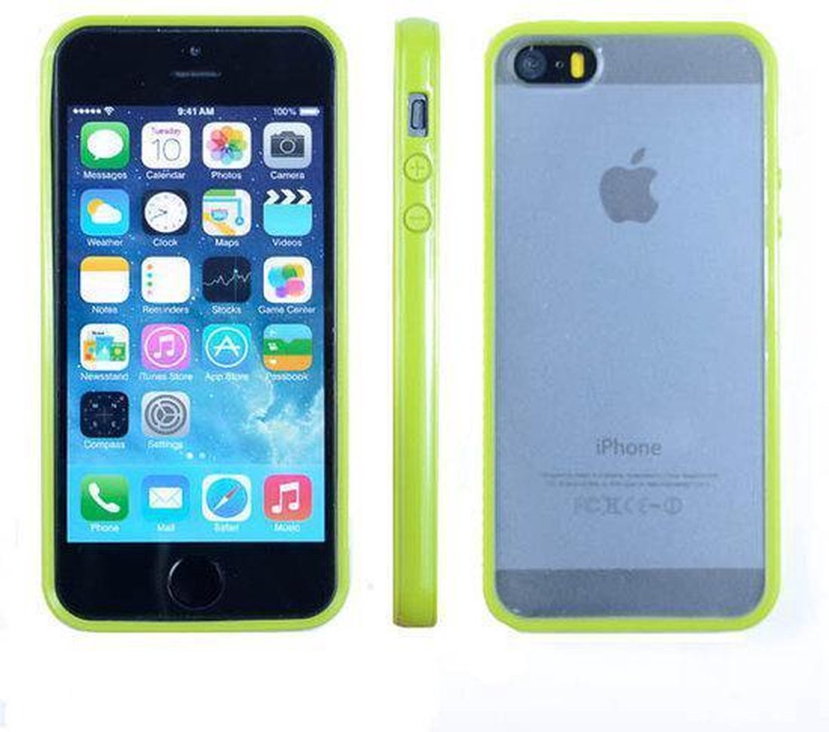 Bumper case met achterkant Groen/ Green voor Apple iPhone 5 5S en SE 2016