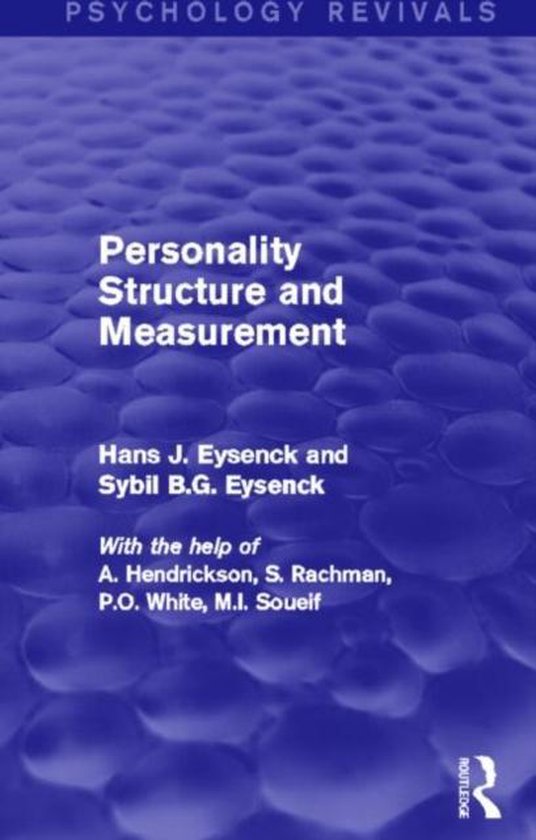 Personality Structure and Measurement - cover