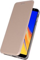 Bestcases Hoesje Slim Folio Telefoonhoesje Samsung Galaxy J4 Plus - Goud