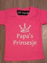 Babyshirt meisjes met opdruk ''Papa's Prinsesje
