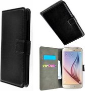 Samsung galaxy s6 edge plus hoesje book style wallet case P zwart
