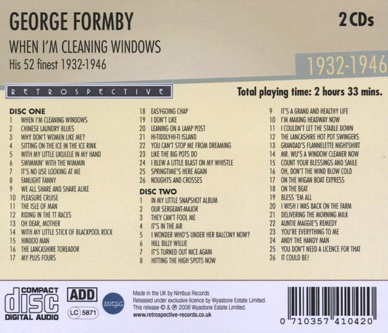 George Formby - When I'm Cleaning Windows (2 CD), George Formby ...