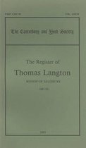 Register Of Thomas Langton, Bishop Of Salisbury, 1485-93