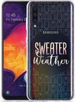 Galaxy A50 Hoesje Sweater Weather - Designed by Cazy