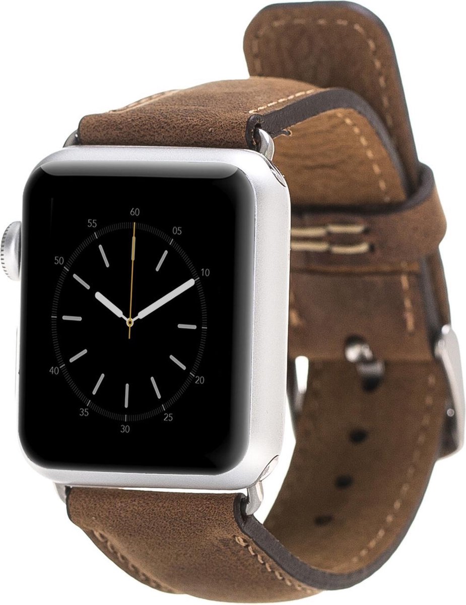 Bomonti Leather Leren bandje - Apple Watch Series 1/2/3 (38mm) - Bruin