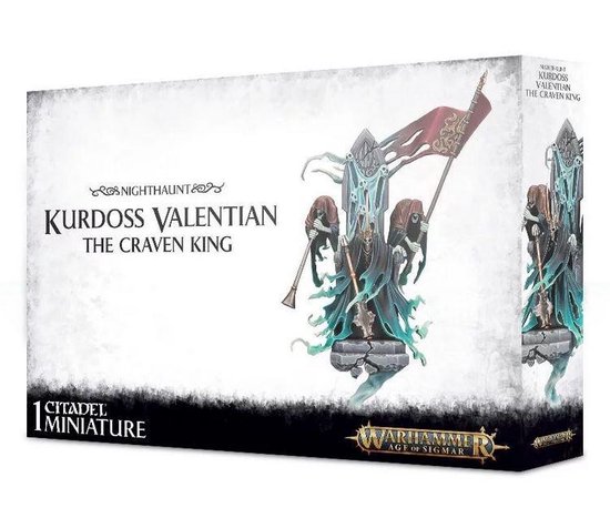 Thumbnail van een extra afbeelding van het spel Warhammer Age of Sigmar Nighthaunt Kurdoss Valentian, The Craven King