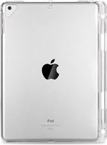 Shop4 - iPad 10.2 (2019) Hoes - Zachte Back Case met Pencilhouder Transparant