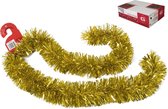 Kerstboom folie slingers/lametta guirlandes van 180 x 12 cm in de kleur glitter goud - Extra brede slinger