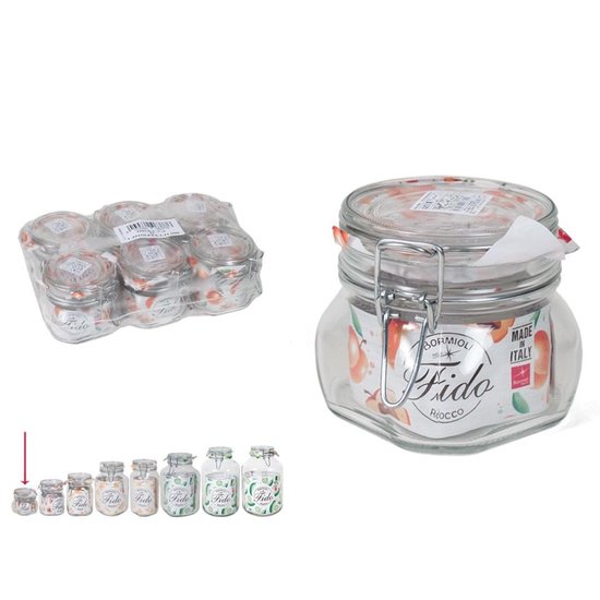 Bormioli Rocco Fido Weckpot - 50cl - 10cm - 6 stuks