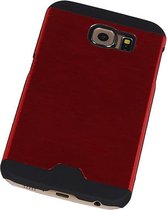 Lichte Aluminium Hardcase/Cover/Hoesje Samsung Galaxy S6 G920F Rood