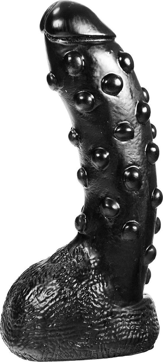 Goedkoopste Dark Crystal Dildo met noppen 22 x 5 cm - zwart
